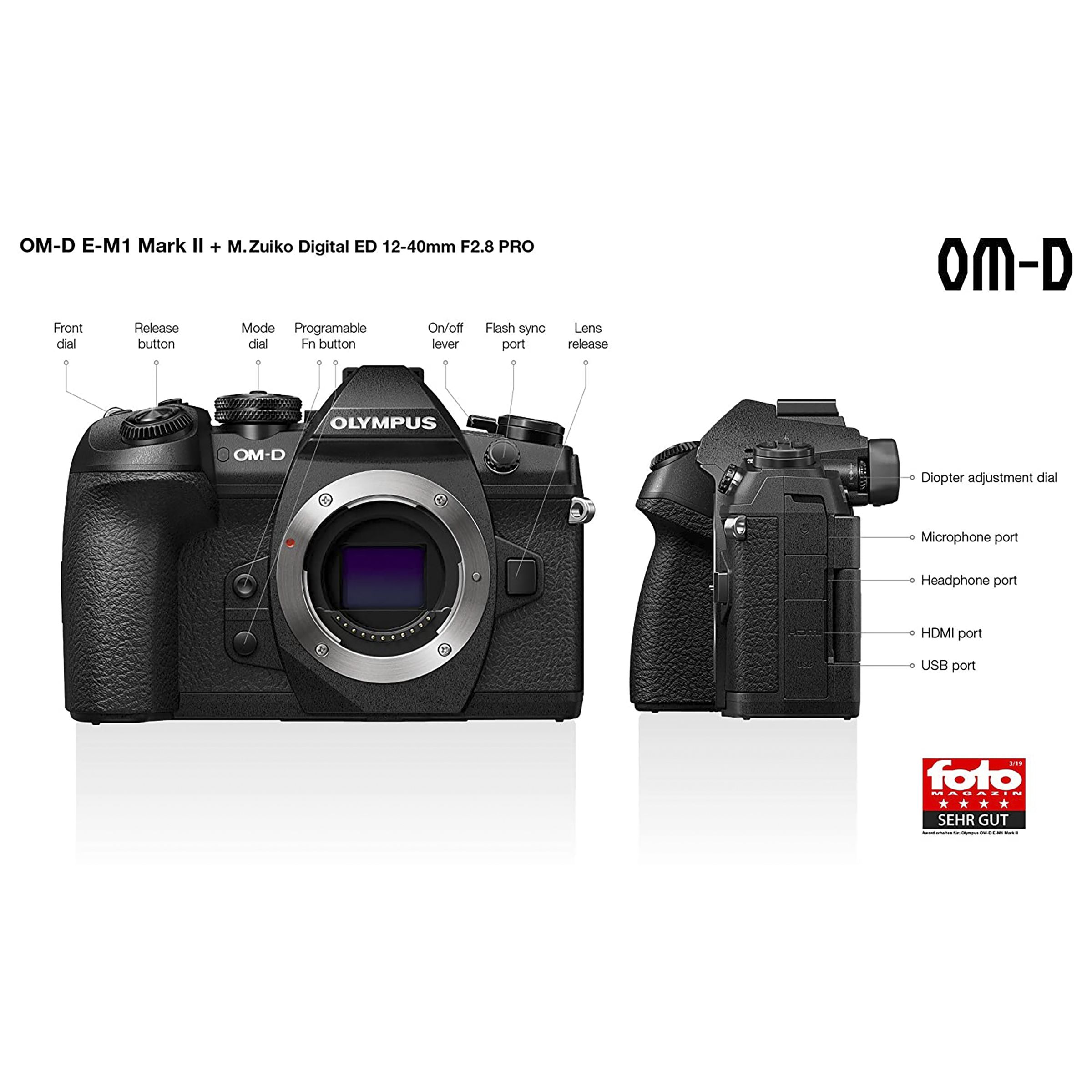 Buy Olympus OM-D E-M1 Mark II 20.4MP Mirrorless Camera (12-40 mm